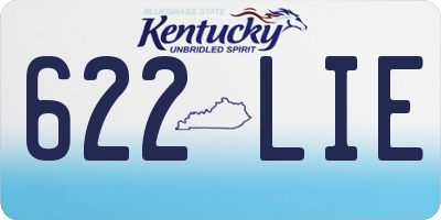 KY license plate 622LIE