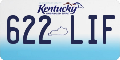 KY license plate 622LIF