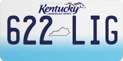 KY license plate 622LIG