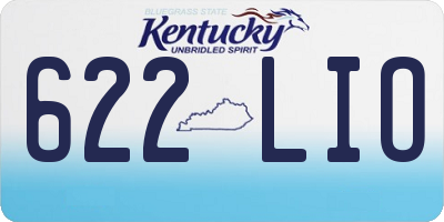 KY license plate 622LIO