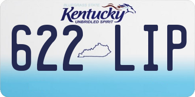 KY license plate 622LIP