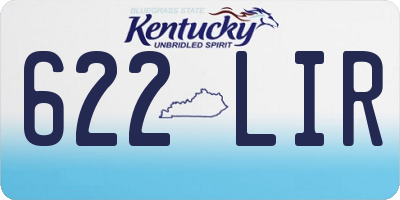 KY license plate 622LIR