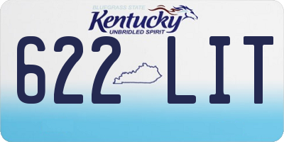 KY license plate 622LIT