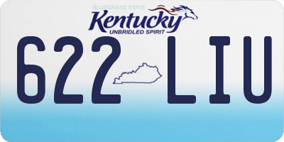 KY license plate 622LIU