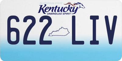 KY license plate 622LIV