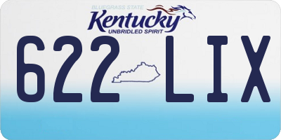 KY license plate 622LIX