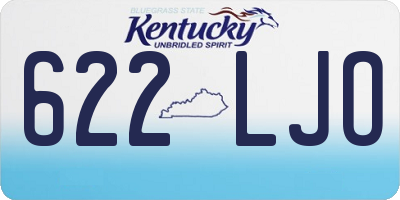KY license plate 622LJO