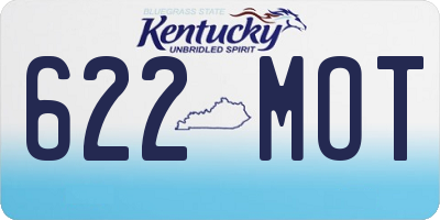 KY license plate 622MOT