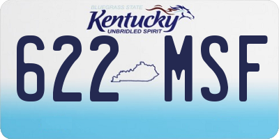 KY license plate 622MSF