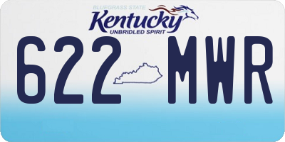 KY license plate 622MWR