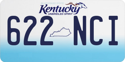 KY license plate 622NCI