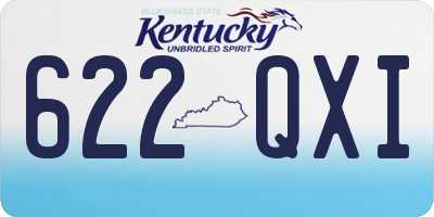 KY license plate 622QXI
