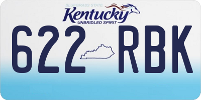 KY license plate 622RBK