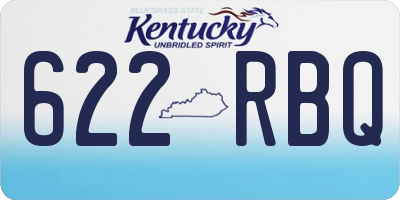 KY license plate 622RBQ