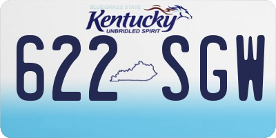 KY license plate 622SGW