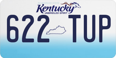 KY license plate 622TUP