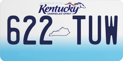 KY license plate 622TUW
