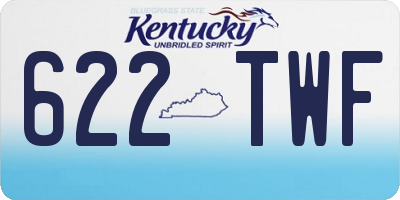 KY license plate 622TWF