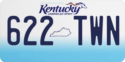 KY license plate 622TWN