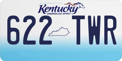 KY license plate 622TWR