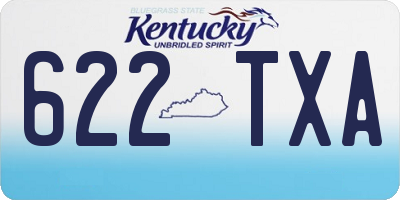 KY license plate 622TXA