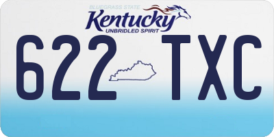 KY license plate 622TXC