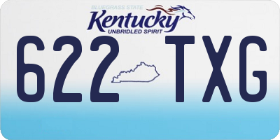 KY license plate 622TXG