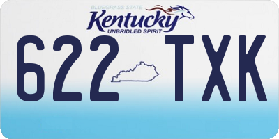 KY license plate 622TXK