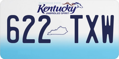 KY license plate 622TXW