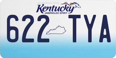 KY license plate 622TYA