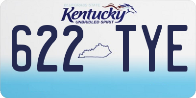 KY license plate 622TYE