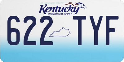 KY license plate 622TYF