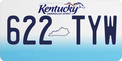 KY license plate 622TYW