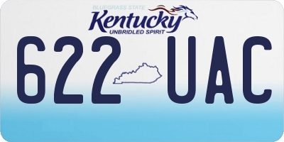 KY license plate 622UAC