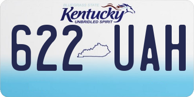 KY license plate 622UAH