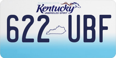 KY license plate 622UBF