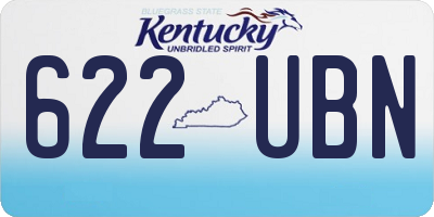 KY license plate 622UBN