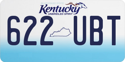 KY license plate 622UBT