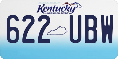 KY license plate 622UBW