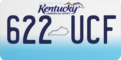 KY license plate 622UCF