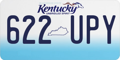 KY license plate 622UPY
