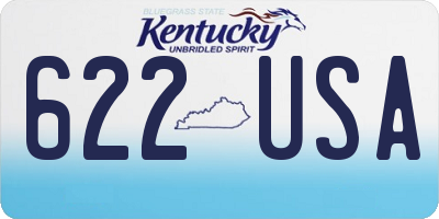 KY license plate 622USA