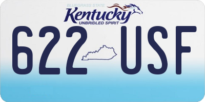 KY license plate 622USF
