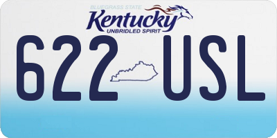 KY license plate 622USL