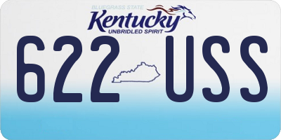 KY license plate 622USS