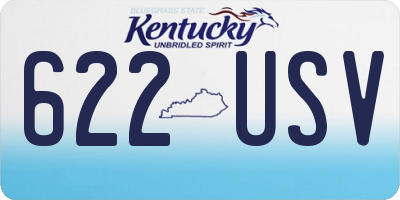 KY license plate 622USV