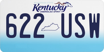 KY license plate 622USW