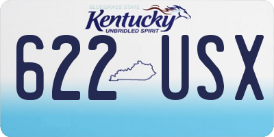 KY license plate 622USX