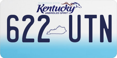 KY license plate 622UTN