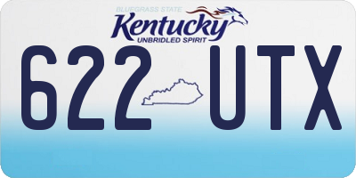 KY license plate 622UTX